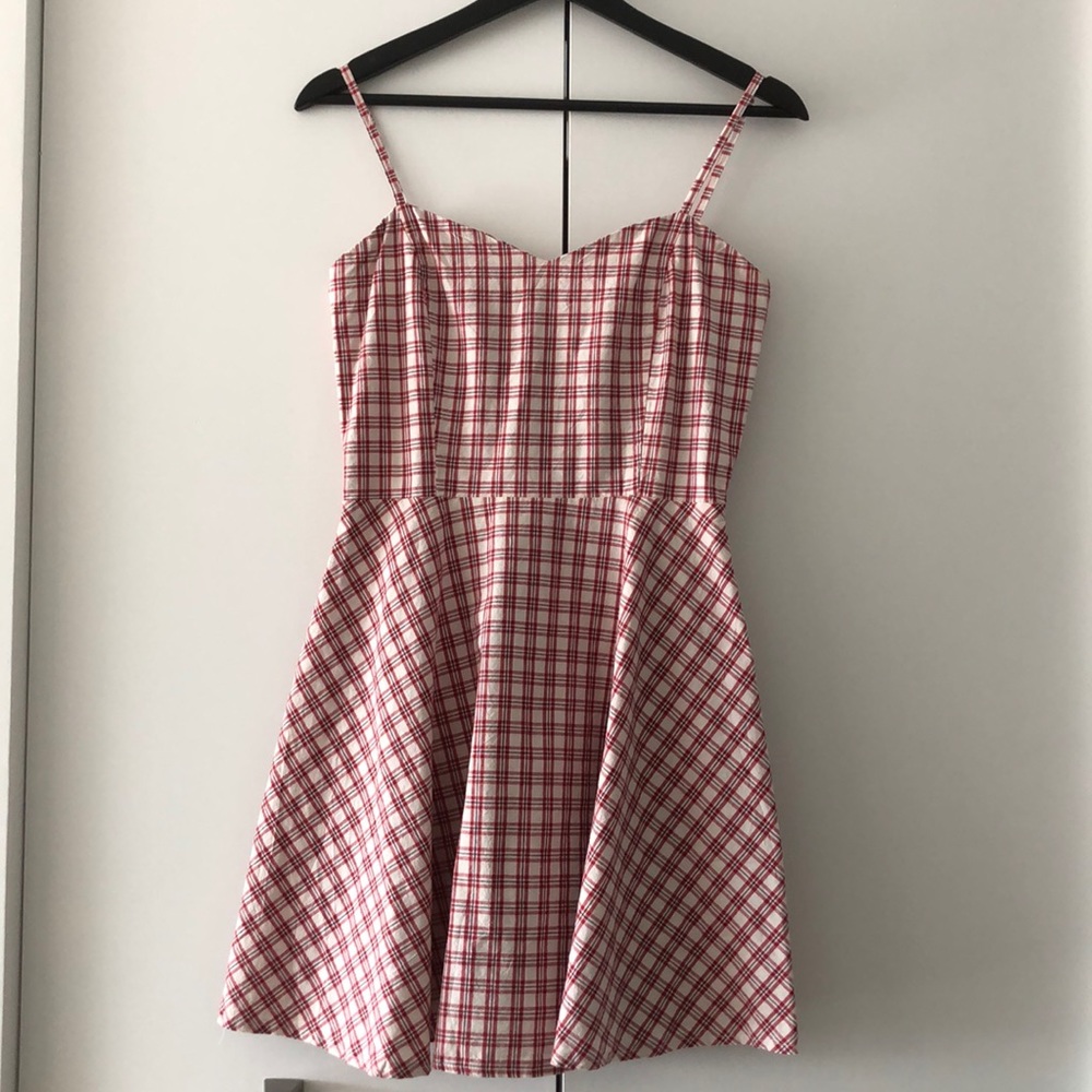Yatch21 Red Checkered Dress